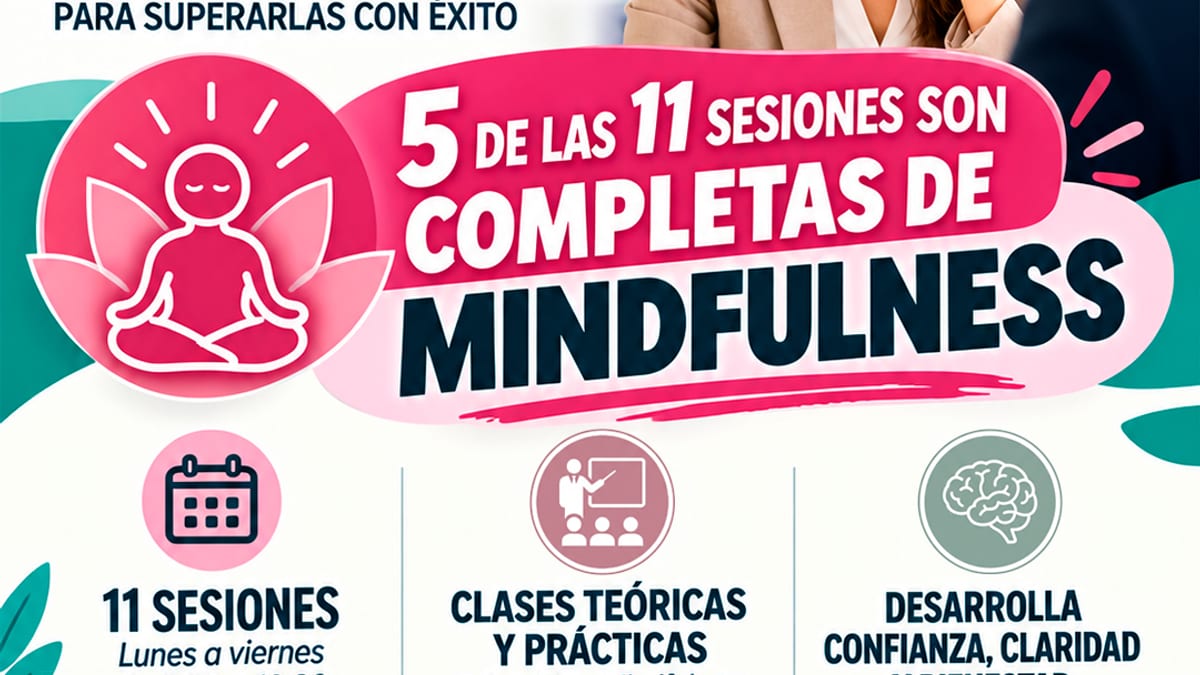 Cartel del curso Preparación de entrevistas de trabajo y estrategias de Mindfulness del Ayuntamiento de Pinto