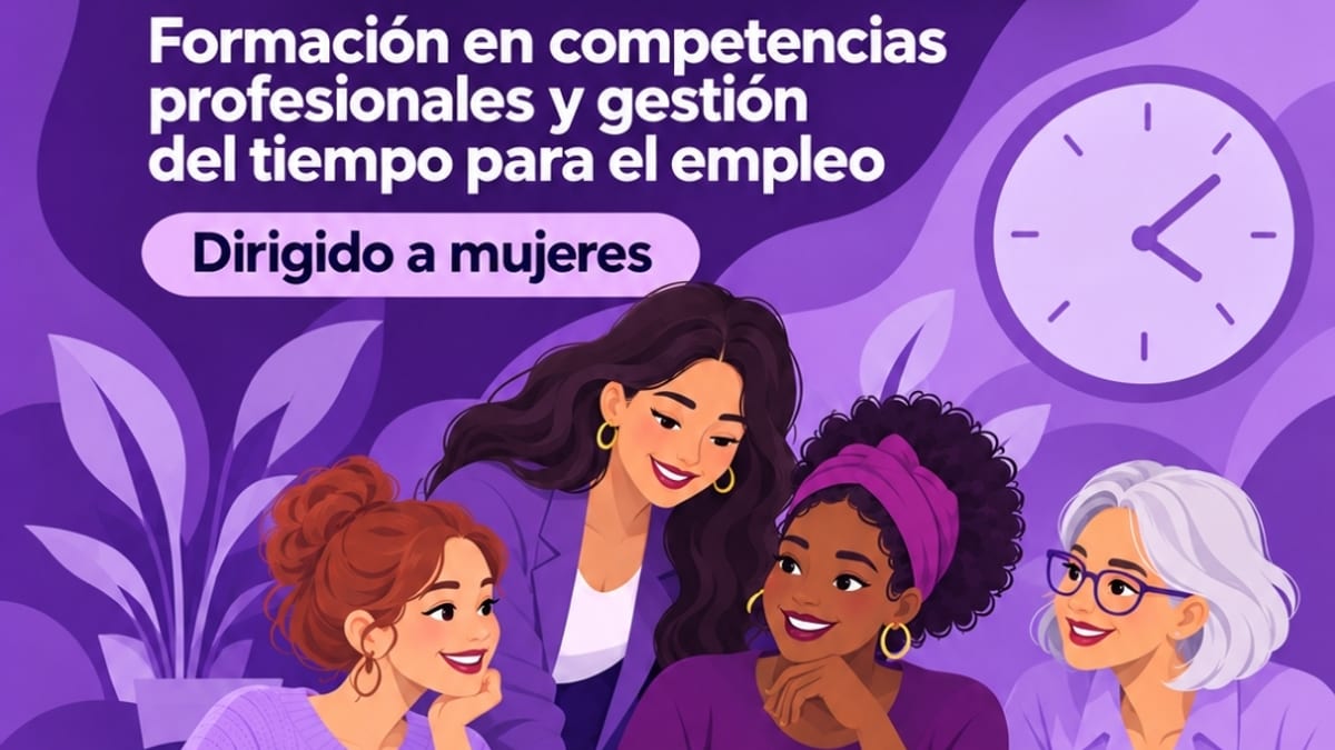 Cartel promocional de los Cursos de Impulso Femenino del Ayuntamiento de San Fernando de Henares