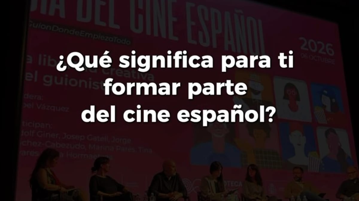 Cartel promocional de la jornada sobre guionistas en el Día del Cine Español