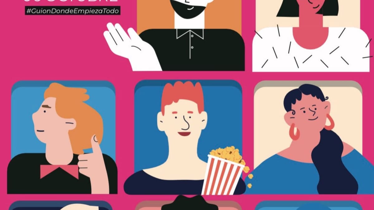 Cartel promocional del Día del Cine Español 2026, sexta edición, con enfoque en guionistas y el lema 'Guion Donde Empieza Todo'