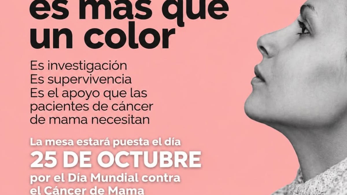 Cartel del acto del Día Mundial contra el Cáncer de Mama en Humanes de Madrid, con información de fecha, hora y lugar