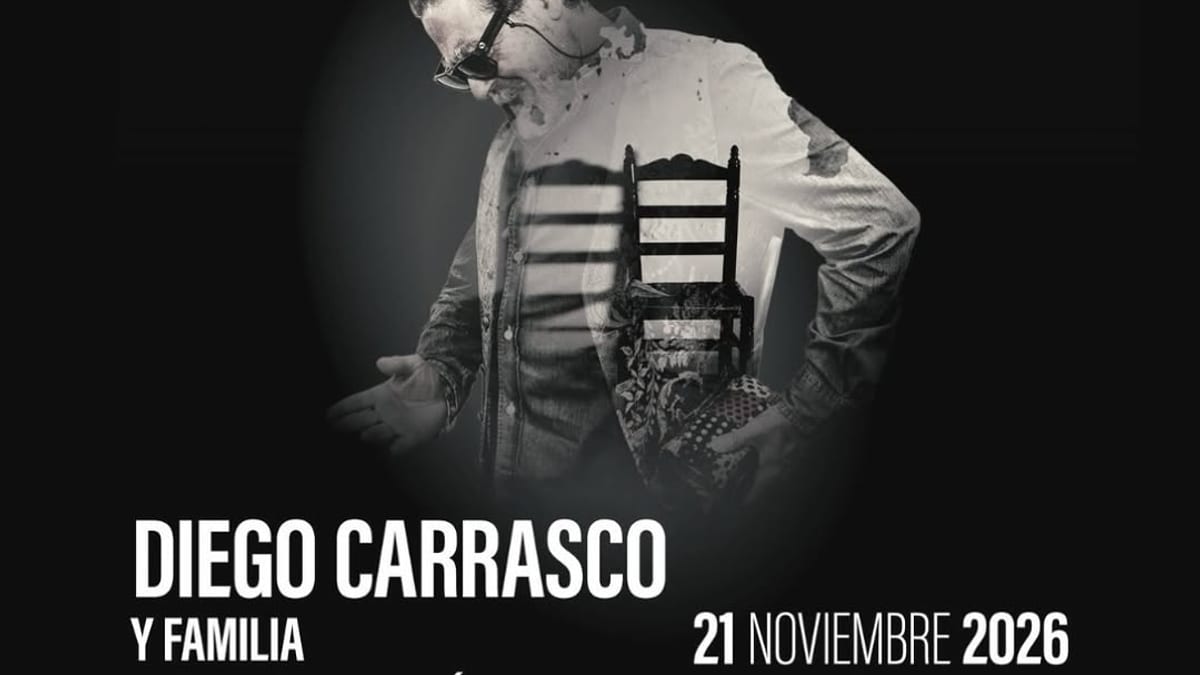 Cartel promocional del espectáculo de Diego Carrasco y familia en el XXIII Torrelodones Flamenco Festival
