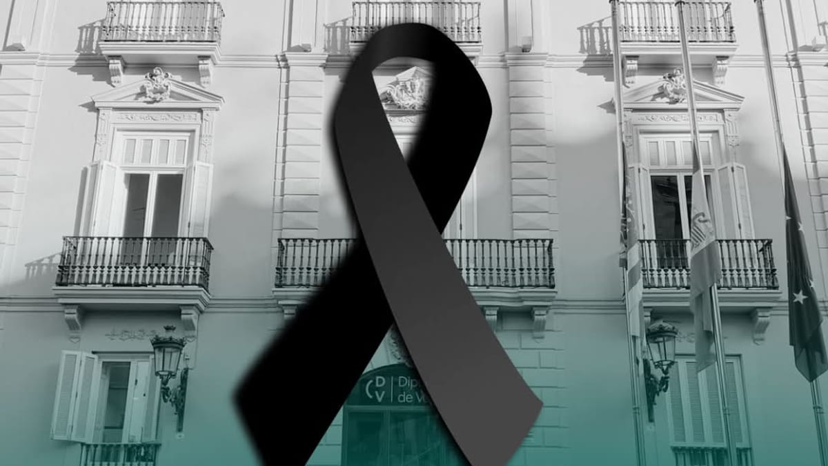 Logo de la Diputació de València con mensaje de homenaje a las víctimas