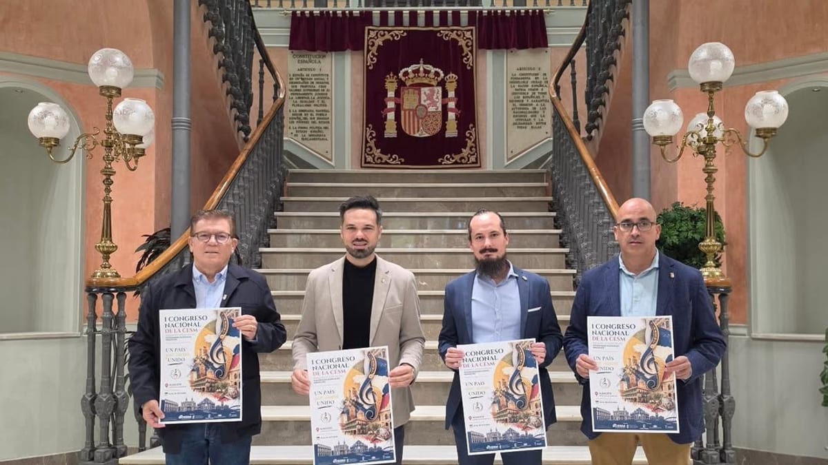Cartel promocional del I Congreso Nacional de la Confederación Española de Sociedades Musicales en Albacete