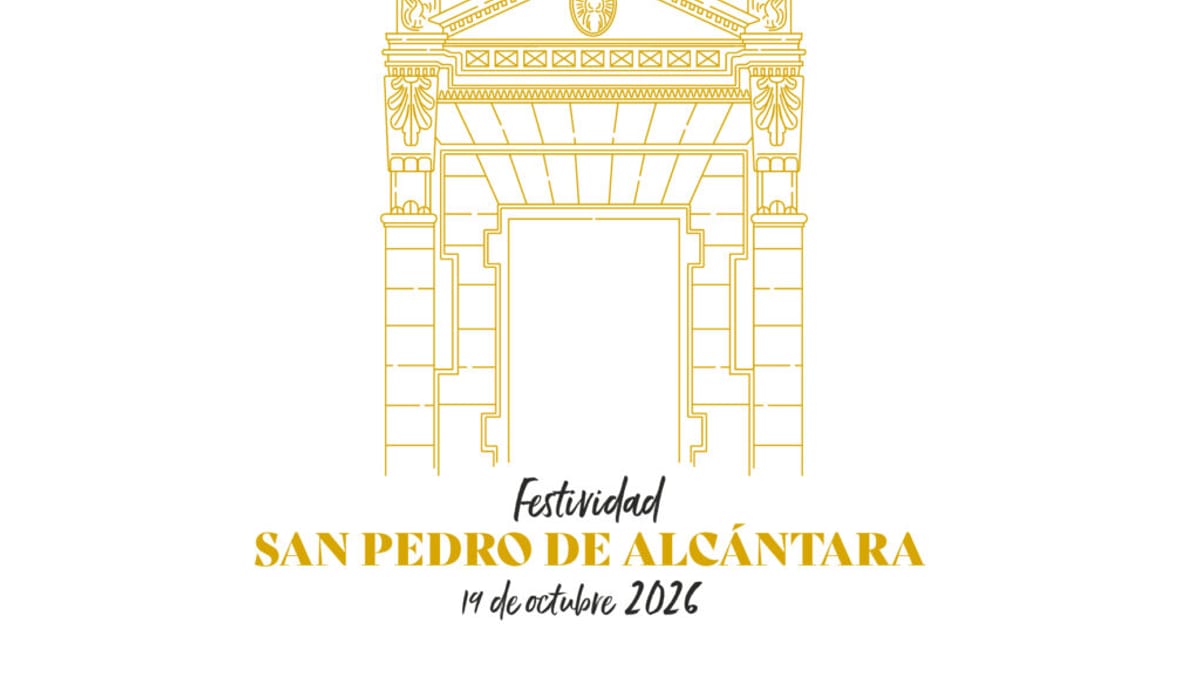 Cartel informativo de la festividad de San Pedro de Alcántara 2026 de la Diputación de Cáceres