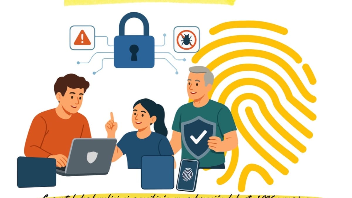Cartel de la Diputación de Cáceres sobre la convocatoria de ciberseguridad para entidades locales, con un presupuesto de 44.528 euros