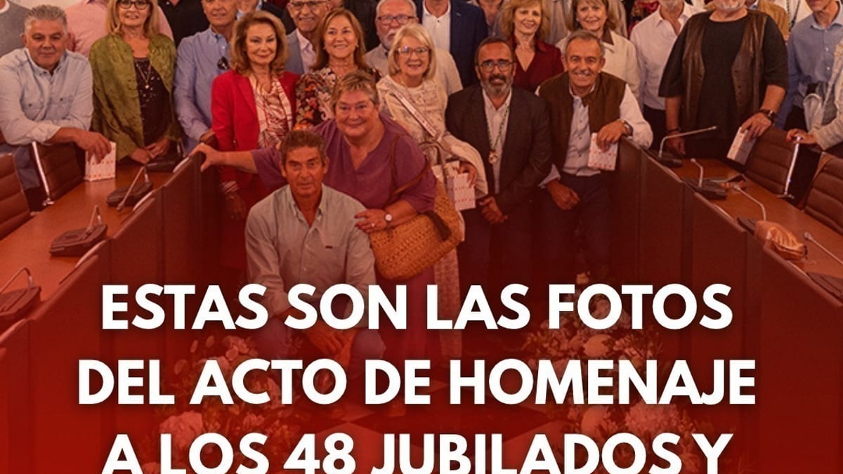 Homenaje a los 48 jubilados y jubiladas de la Diputación de Cáceres en el Palacio Provincial