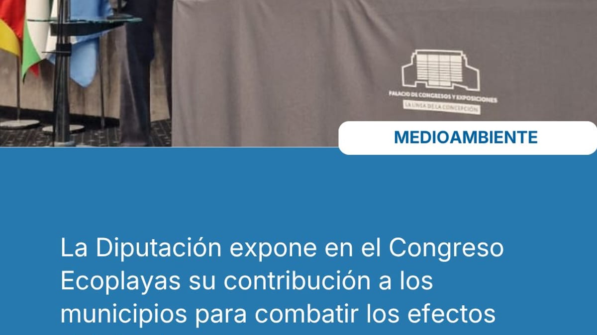 Presentación de la Diputación de Cádiz en el Congreso Ecoplayas sobre medidas contra el alga invasora