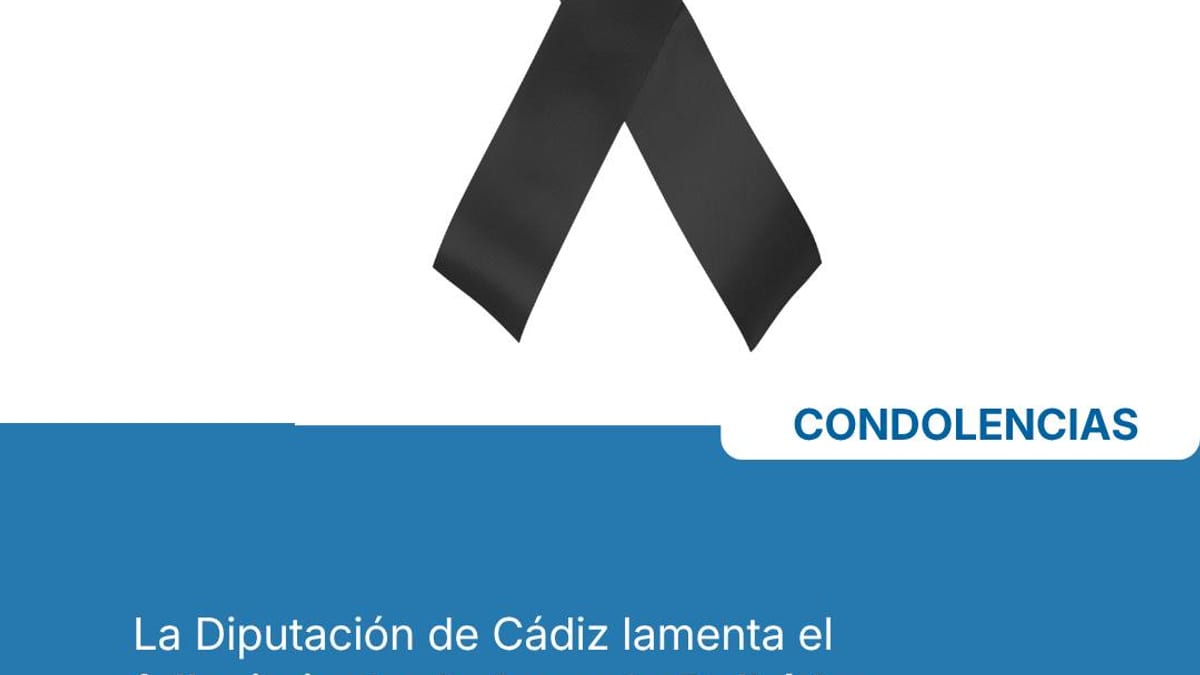 Comunicado de condolencias de la Diputación de Cádiz por el fallecimiento de Augusto Delkáder