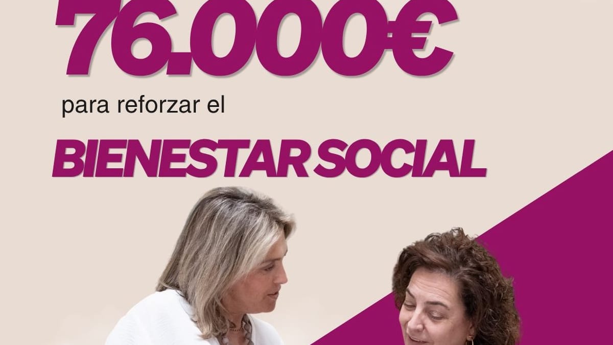 Cartel informativo de la Diputación de Castellón sobre inversión de 76.000 euros en bienestar social