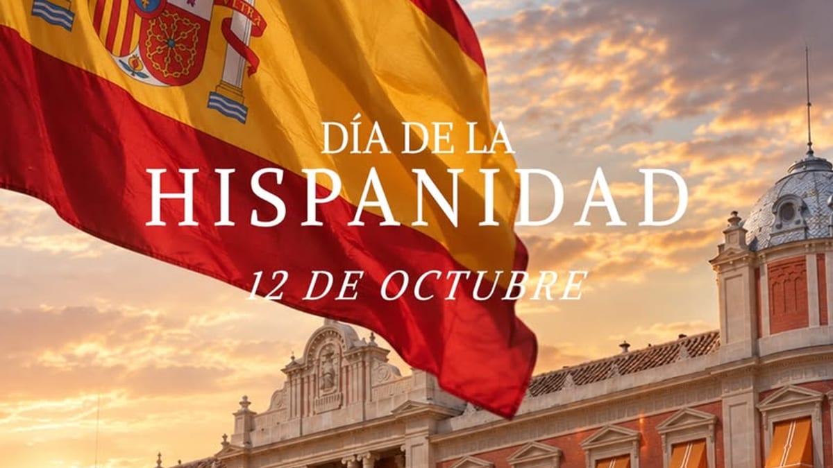 Cartel del Día de la Hispanidad del 12 de octubre de la Diputación de Ciudad Real