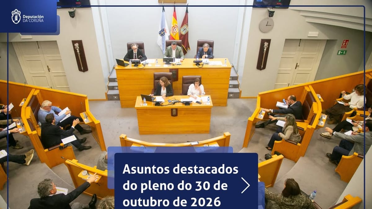 Pleno ordinario de la Deputación da Coruña, octubre 2024