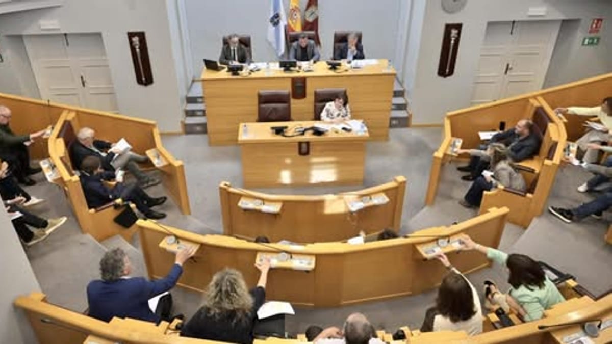 Vista de la cámara legislativa de la Diputación de A Coruña durante la sesión plenaria