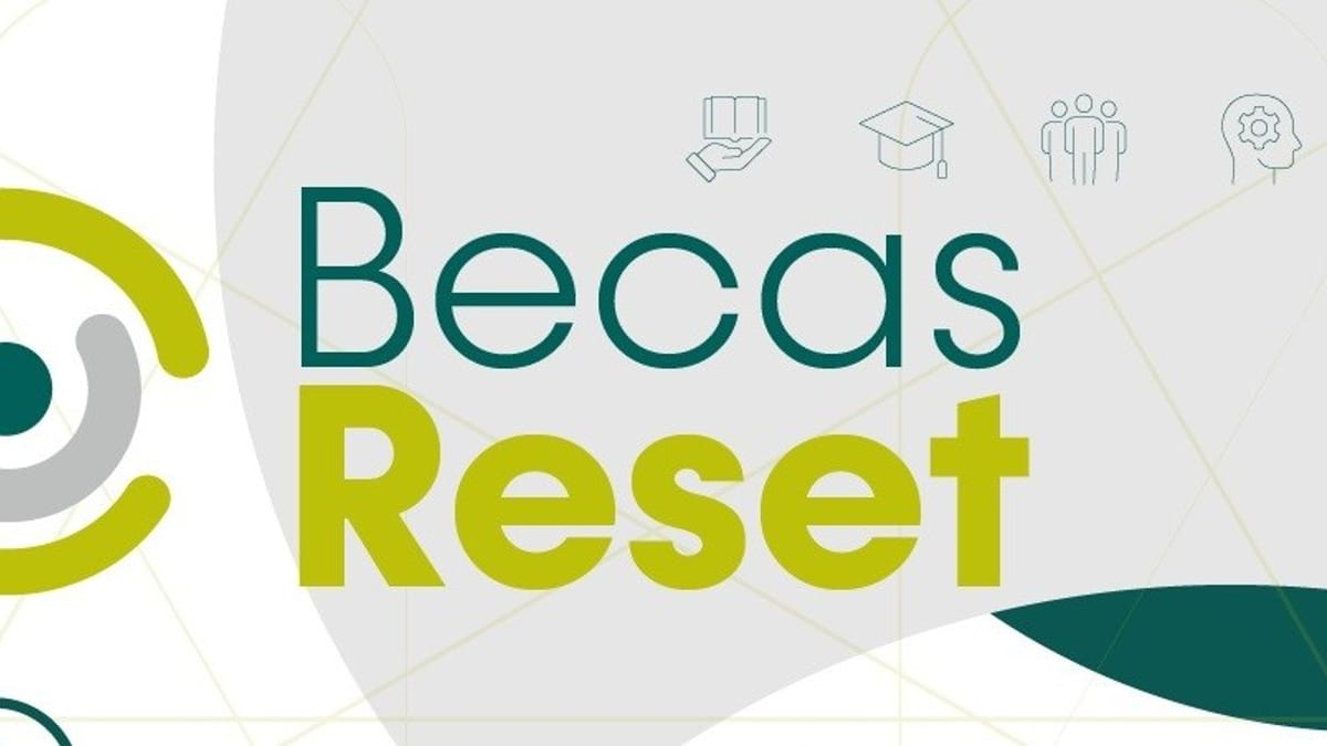 Imagen informativa sobre las Becas Reset de la Diputación de Sevilla