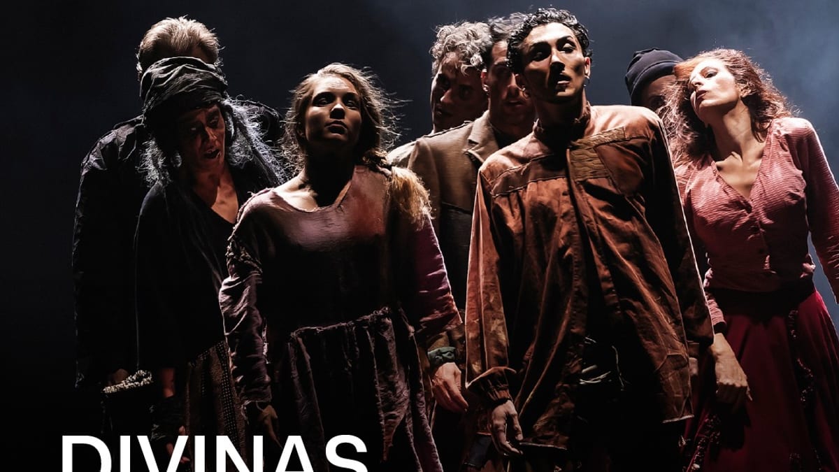 Cartel de Divinas Palabras de la compañía Atalaya en el Gran Teatro de Huelva