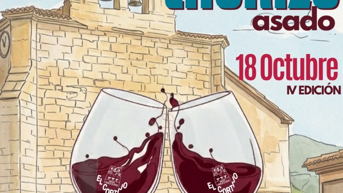 Cartel de la IV Jornada del Vino y el Chorizo Asado de El Cortijo, Logroño, 18 de octubre
