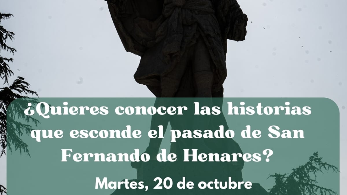 Cartel del encuentro cultural sobre la historia de San Fernando de Henares del 20 de octubre