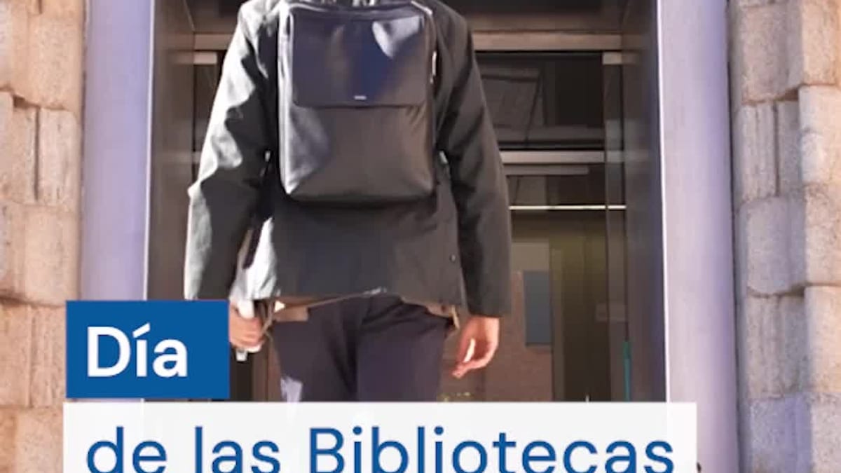 Cartel del Día de las Bibliotecas con la Biblioteca Pública Benito Pérez Galdós destacada