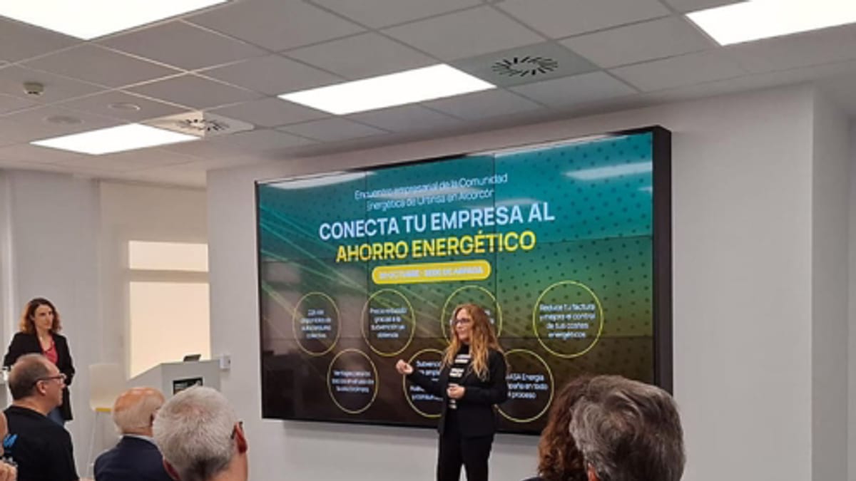 Evento de presentación de ESMASA sobre la Comunidad Energética de Urtinsa dirigido a empresas de Alcorcón
