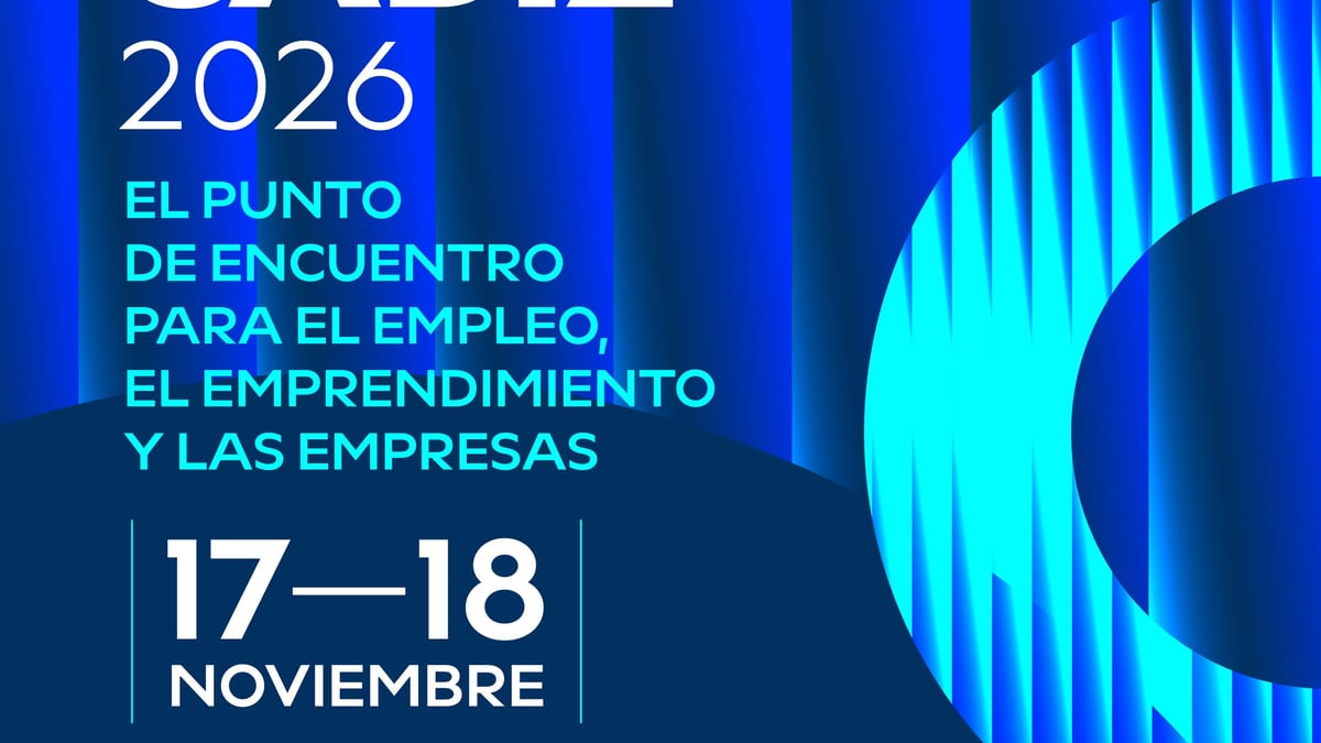 Cartel Espacio Empleo Cádiz 2026 en los Depósitos de Tabaco los días 17 y 18 de noviembre