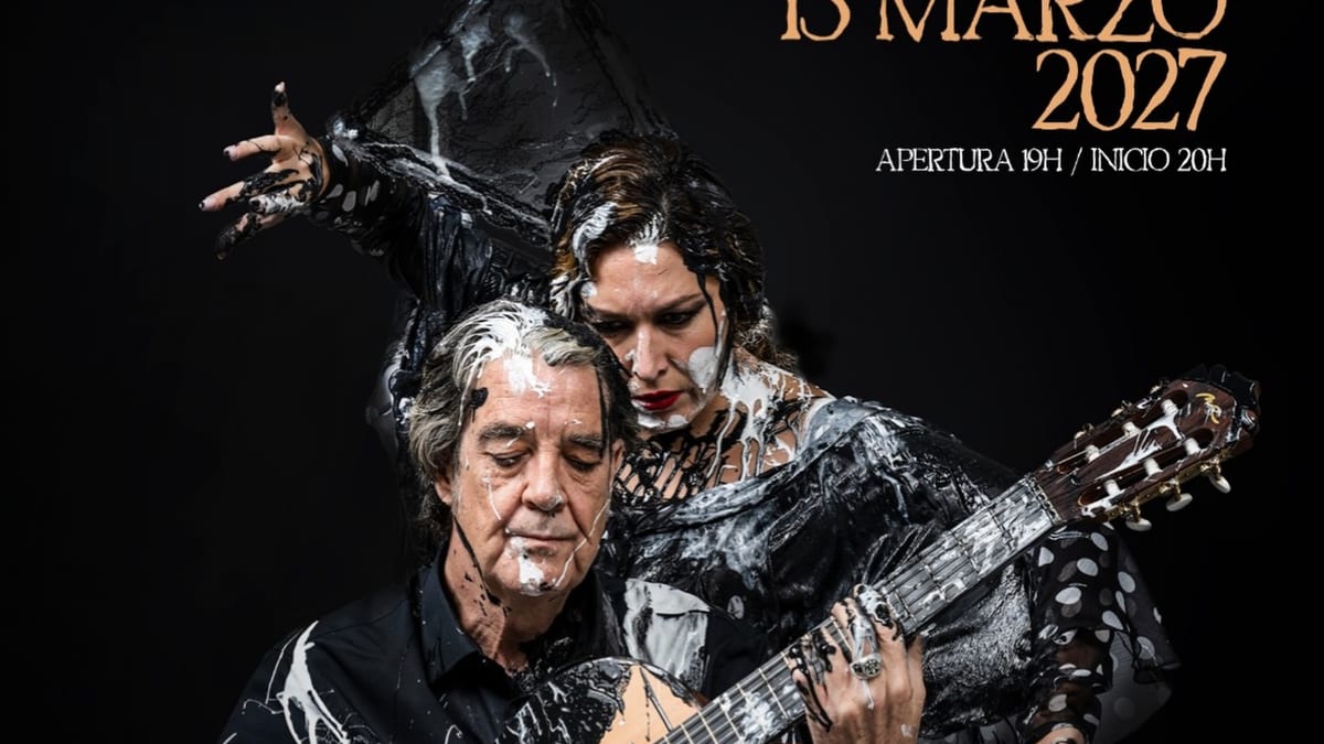 Cartel del concierto de Estrella Morente y Rafael Riqueni en el Palacio de Congresos de Toledo, 13 de marzo de 2027