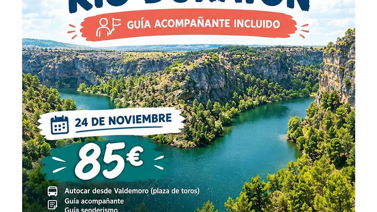 Cartel de la excursión a Sepúlveda y Hoces del Río Duratón del Centro de Mayores de Valdemoro