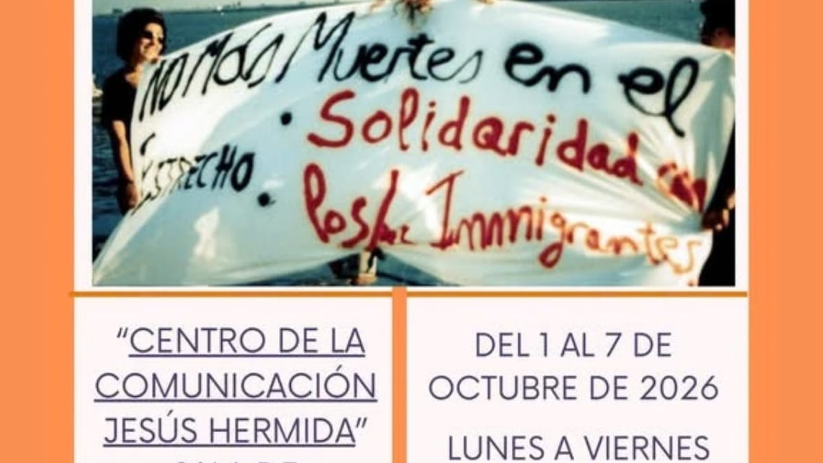 Cartel de la exposición fotográfica 'Rostros de la Memoria' del 35 aniversario de Huelva Acoge