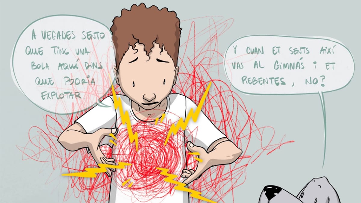 Detalle de la exposición 'Y tú qué en piensas' con testimonios de jóvenes sobre emociones y masculinidad en el Espacio Bonnemaison