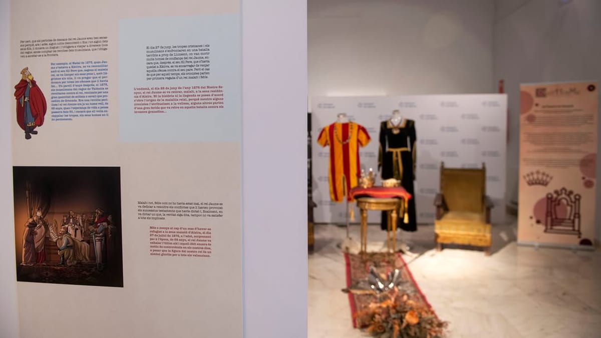 Cartel de la exposición 'Honor o vergonya. La vida del rei Jaume I' de la Diputación de Valencia, que presenta la historia del monarca mediante cómic