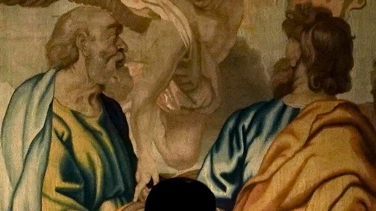 Cartel de la exposición 'Teatro de grandeza. Arte, arquitectura y ciudad en el Madrid barroco' en el Teatro Fernán Gómez