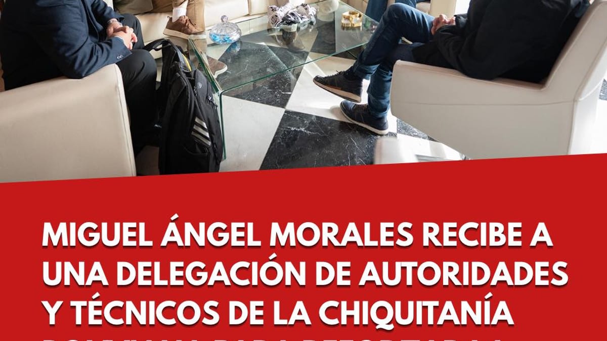 Miguel Ángel Morales, presidente Diputación Cáceres, en encuentro con delegación de autoridades y técnicos de la Chiquitanía boliviana