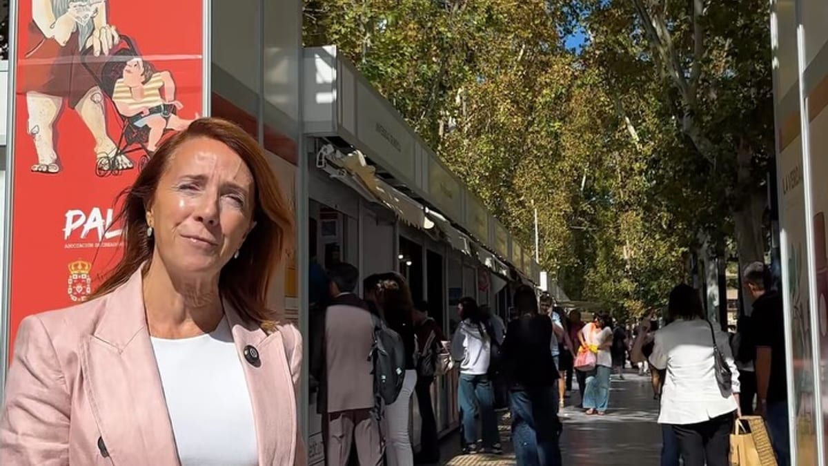 Cartel de la Feria del Libro de Murcia 2024 en el Paseo de Alfonso X El Sabio