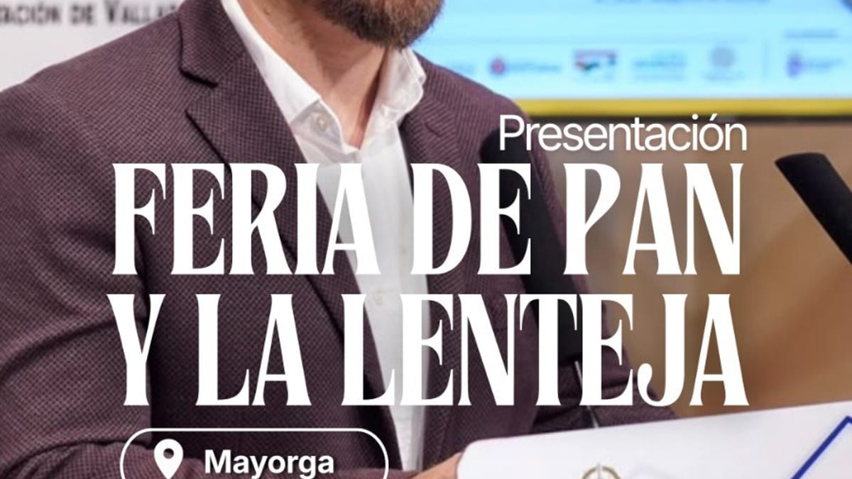 Cartel de la Feria del Pan y la Lenteja de Mayorga, organizado por la Diputación de Valladolid para los días 17 y 18 de octubre