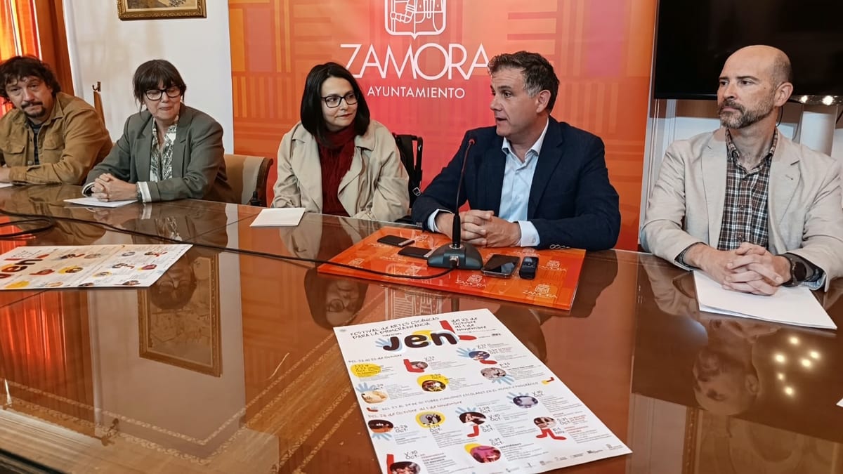 Presentación del Festival JEN en la Diputación de Zamora con el vicepresidente Silva Monterrubio