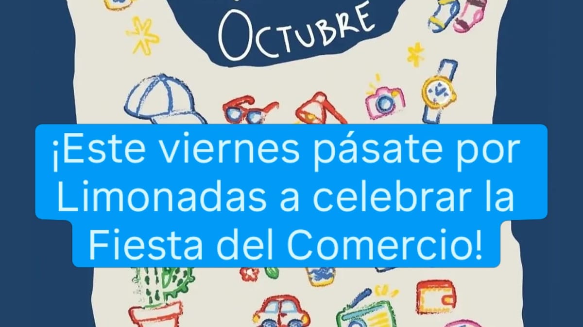 Cartel Fiesta del Comercio Oviedo 16 de octubre 2026 con información de actividades y comercio local