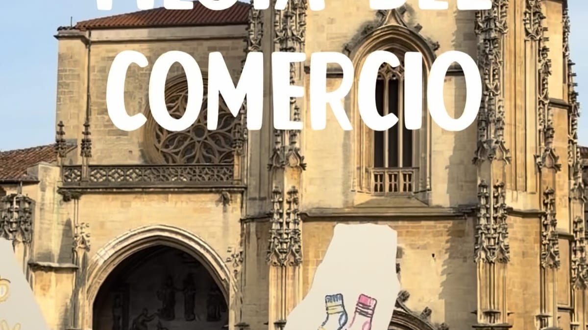 Cartel promocional de la Fiesta del Comercio de Oviedo 2024, quinta edición, celebrada el 19 de octubre
