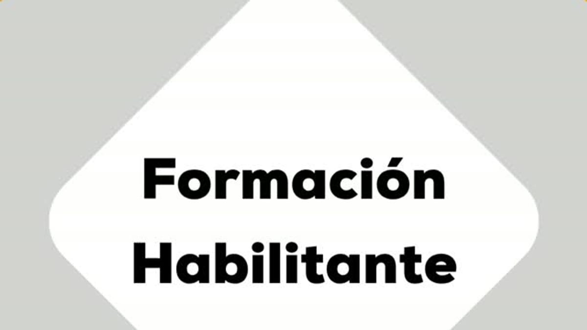 Cartel informativo sobre formación habilitante y cursos gratuitos
