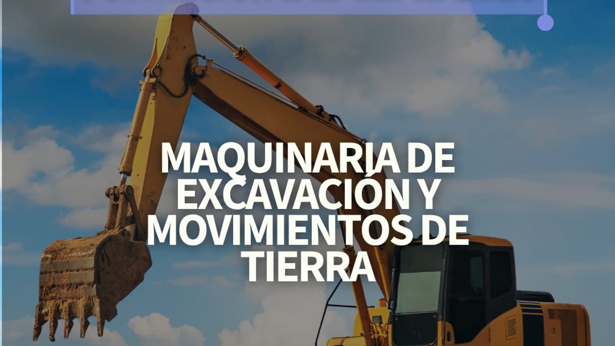 Cartel del curso Maquinaria de Excavación y Movimientos de Tierra 2026 de Castelló CREA