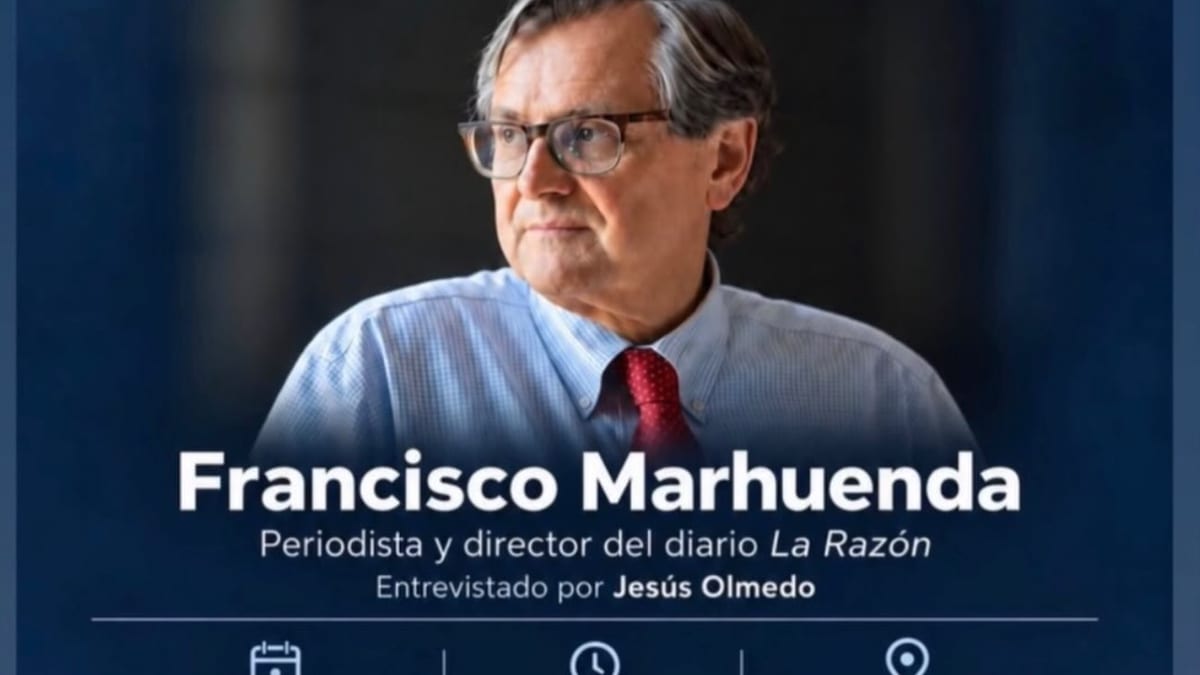 Cartel del evento Diálogo ACdP con Francisco Marhuenda en Talavera de la Reina