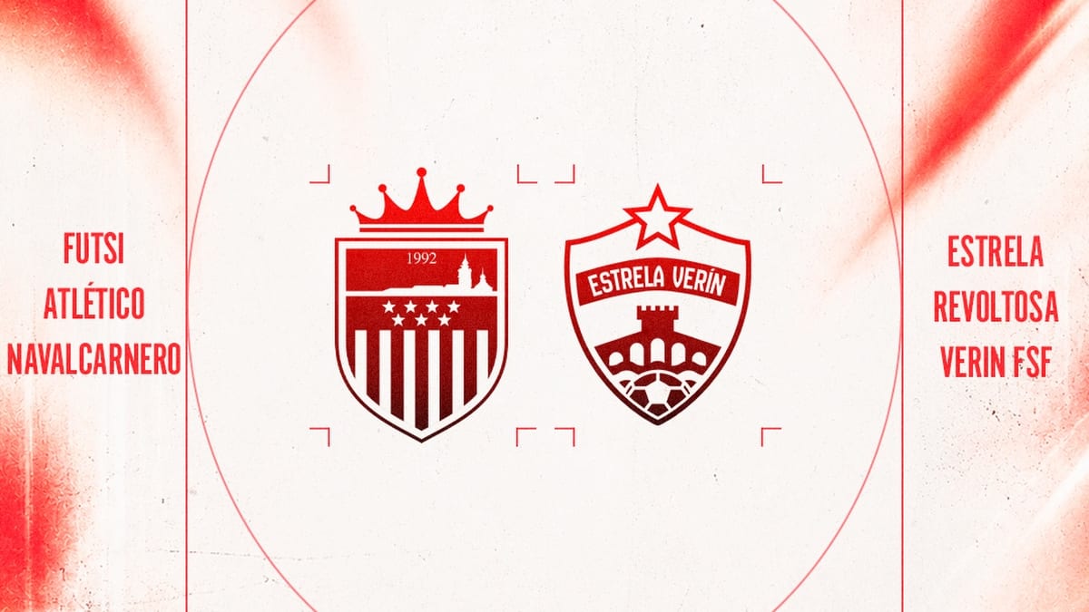 Cartel del partido de Primera Iberdrola Fútbol Sala Femenino entre Futsi Atlético Navalcarnero y Estrela Revoltosa Verín