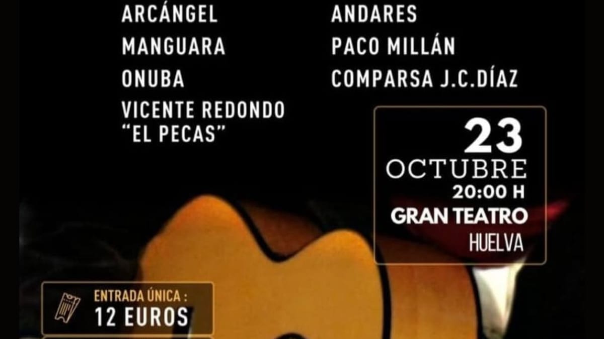 Cartel de la gala benéfica en homenaje a Juan Carlos Díaz en el Gran Teatro de Huelva