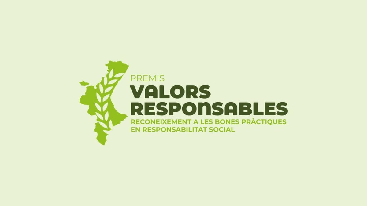 Cartel promocional de los Premios Valores Responsables de la Generalitat Valenciana para reconocimiento de buenas prácticas en responsabilidad social