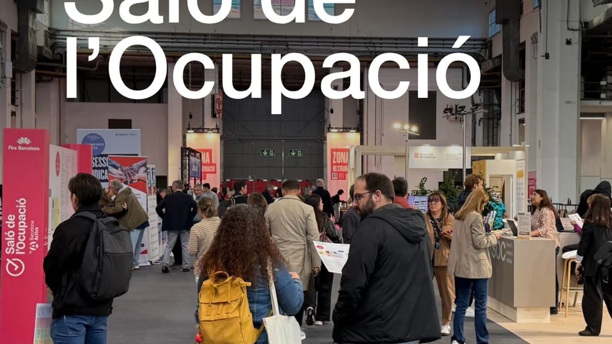 Cartel del Salón de la Ocupación promovido por la Generalitat de Catalunya con información sobre orientación laboral y oportunidades de empleo