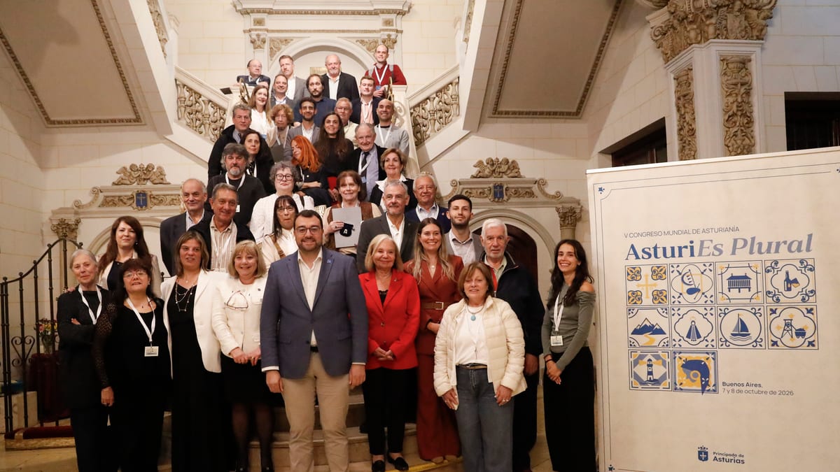 Gimena Llamedo, vicepresidenta del Principado de Asturias, durante una reunión en el V Congreso de Asturianía en Buenos Aires