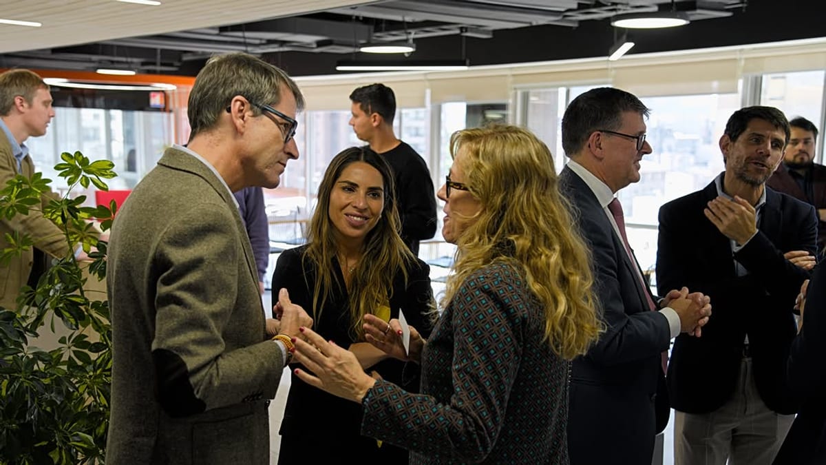 El presidente Gonzalo Capellán durante los encuentros con empresarios y emprendedores en Chile