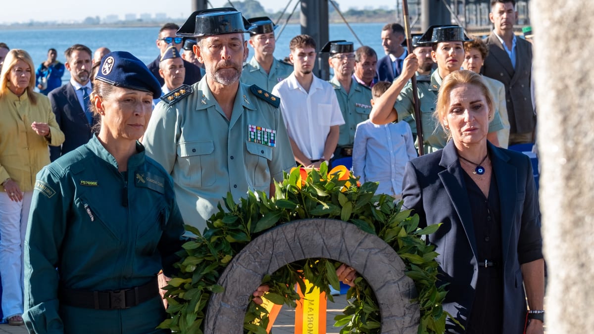Homenaje de la Diputación de Huelva a los guardias civiles Jerónimo Jiménez Molero y Germán Pérez González