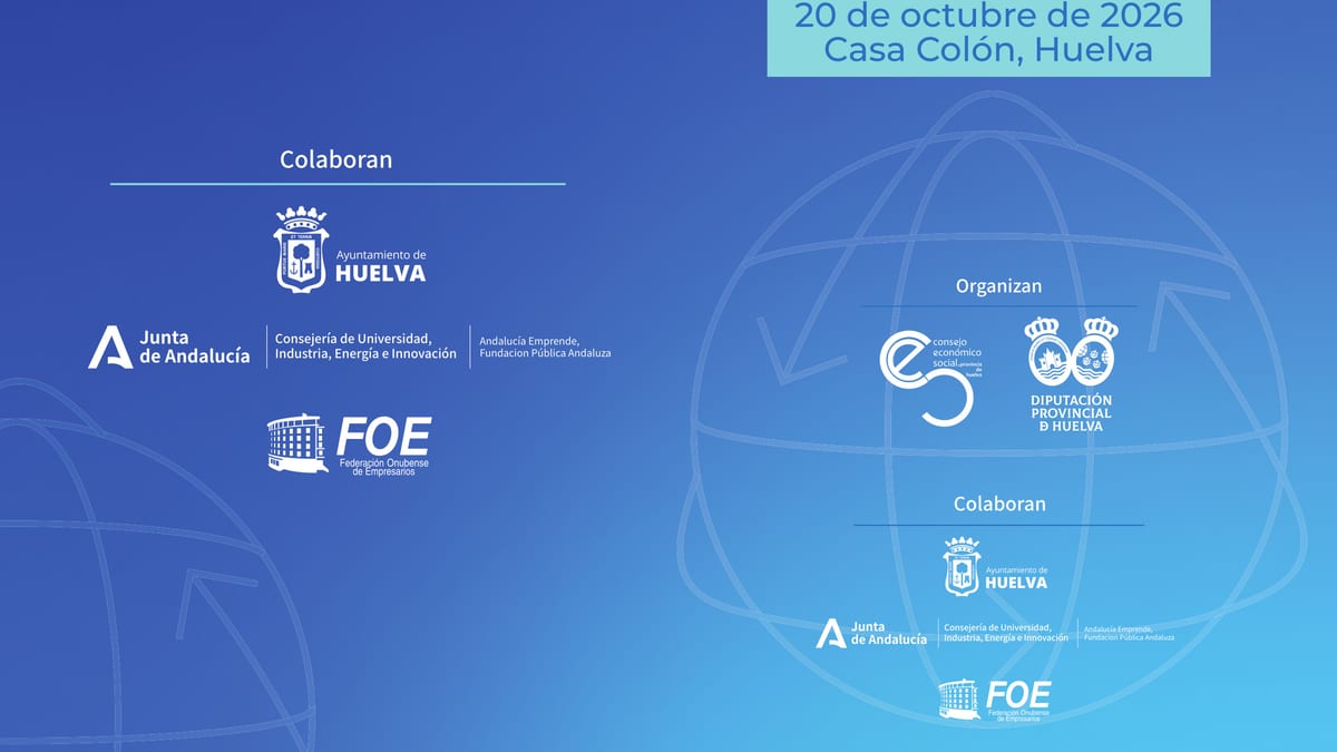 Cartel de la jornada Comercio de proximidad: innovación, sostenibilidad y desarrollo, organizada por la Diputación de Huelva el 20 de octubre de 2026