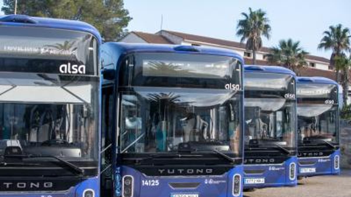 Autobús de la nueva red de transporte público de Ibiza en circulación durante la temporada alta
