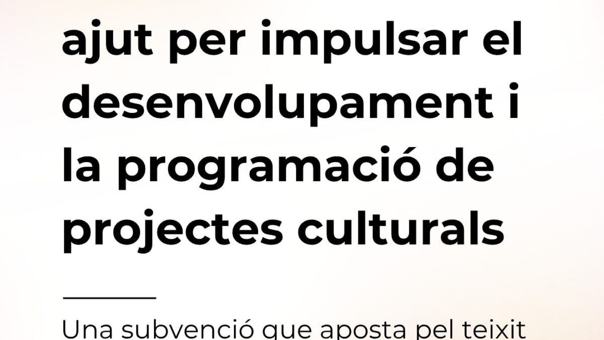 Cartel de convocatoria de ayudas del ICIB para impulsar el desarrollo y programación de proyectos culturales en las Islas Baleares