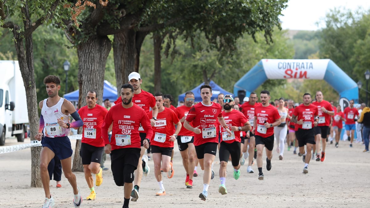 Participantes en la II Carrera y Paseo Inclusivo 'Contrata Sin' de Toledo, organizada por Cruz Roja